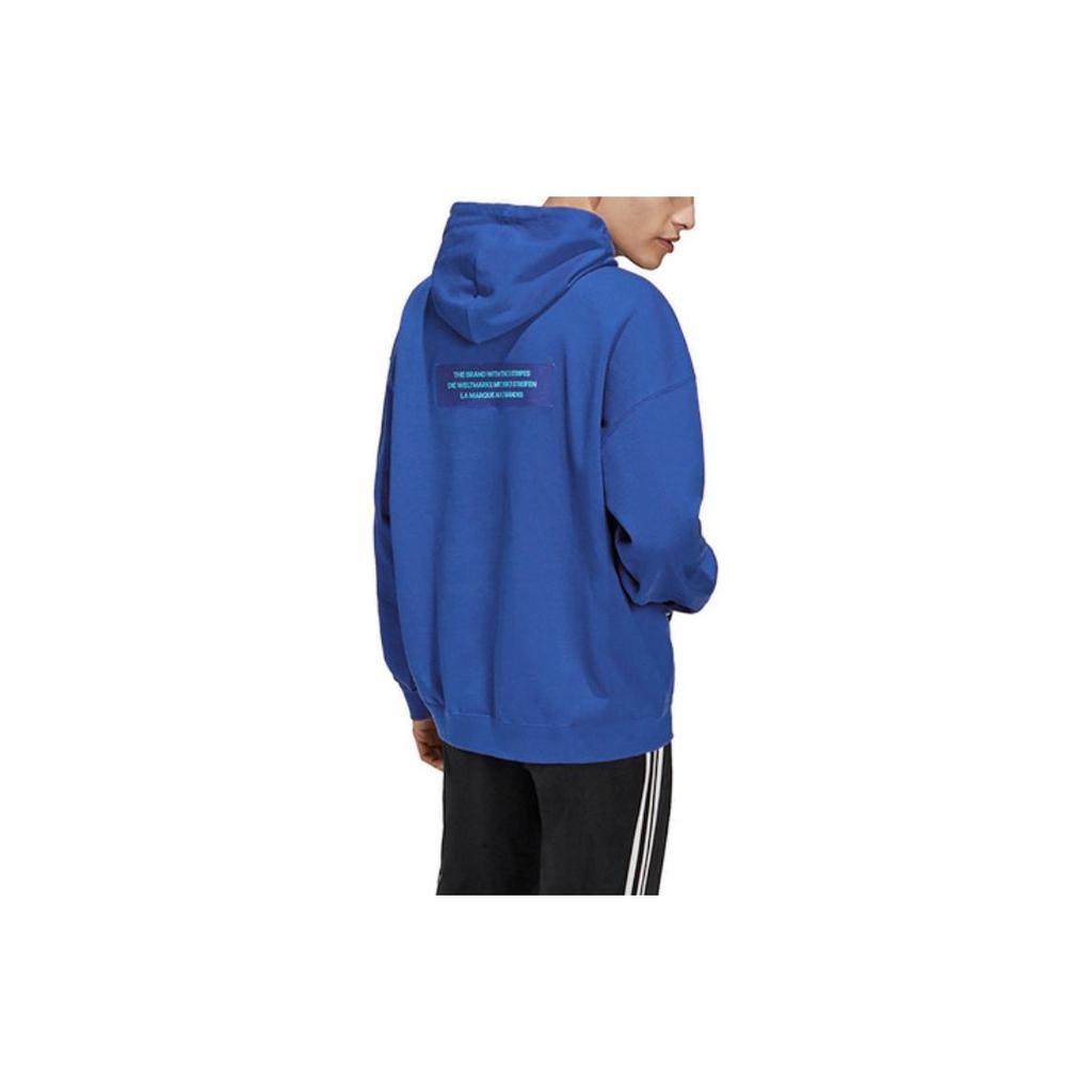 adidas Толстовка с капюшоном Originals Big Trefoil, мужские топы, темно-синий H09353