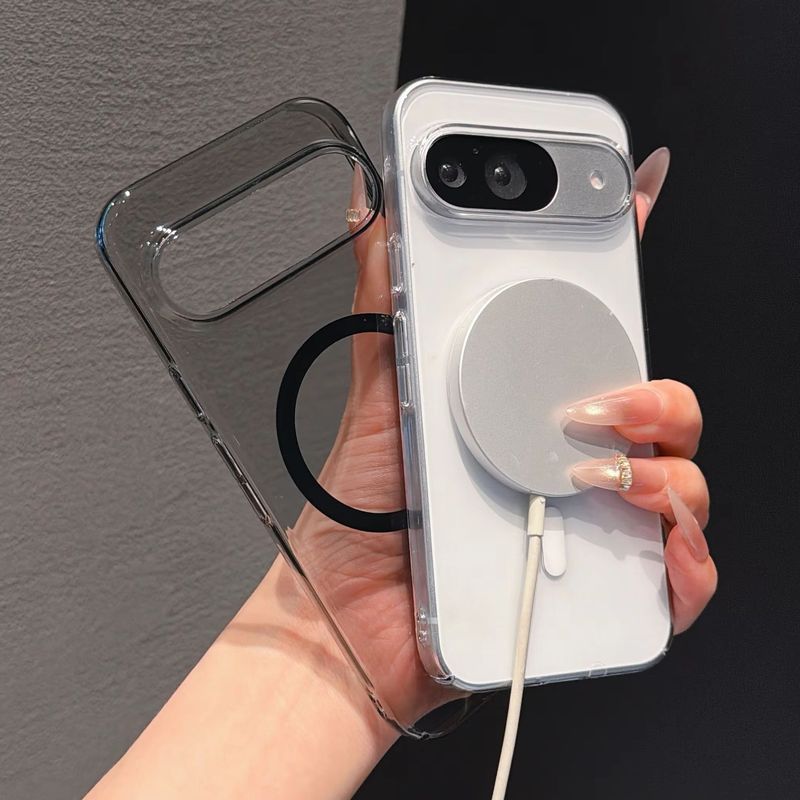 Оригинальный HD Прозрачный Магнитный Чехол Для Magsafe Для Google Pixel 10A 10 9 Pro XL 9A Беспроводная Зарядка Прозрачный Прочный PC Чехол