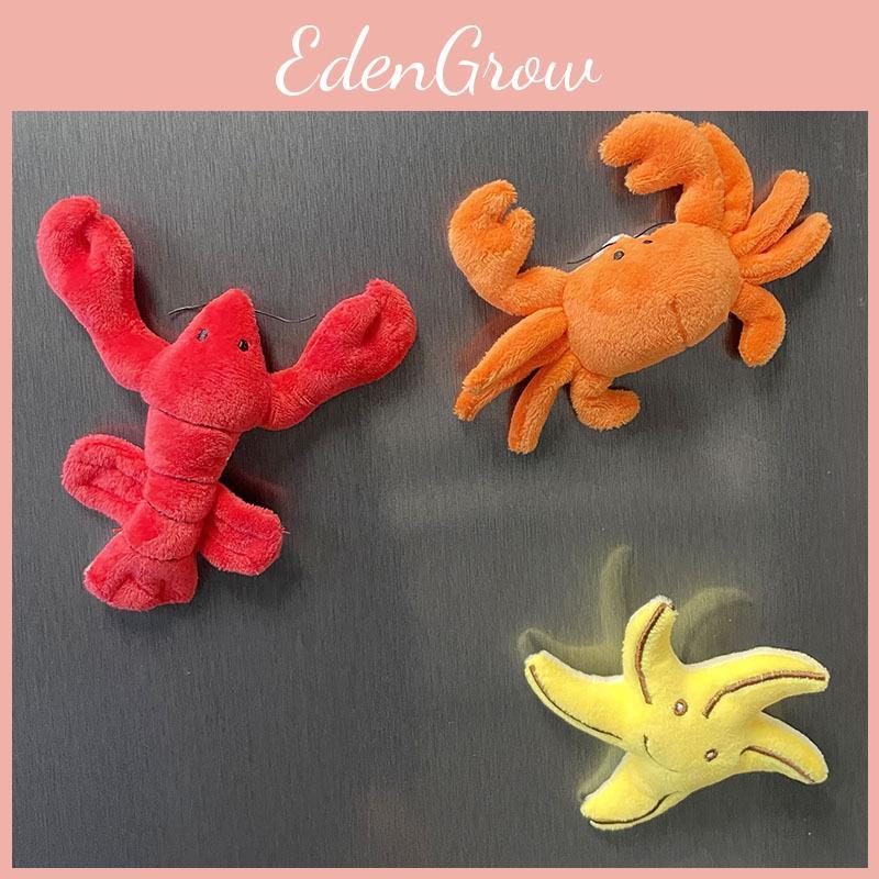 Animal Ocean Plush Refrigerator Magnet Sea Turtle Lobster Fish World Underwater