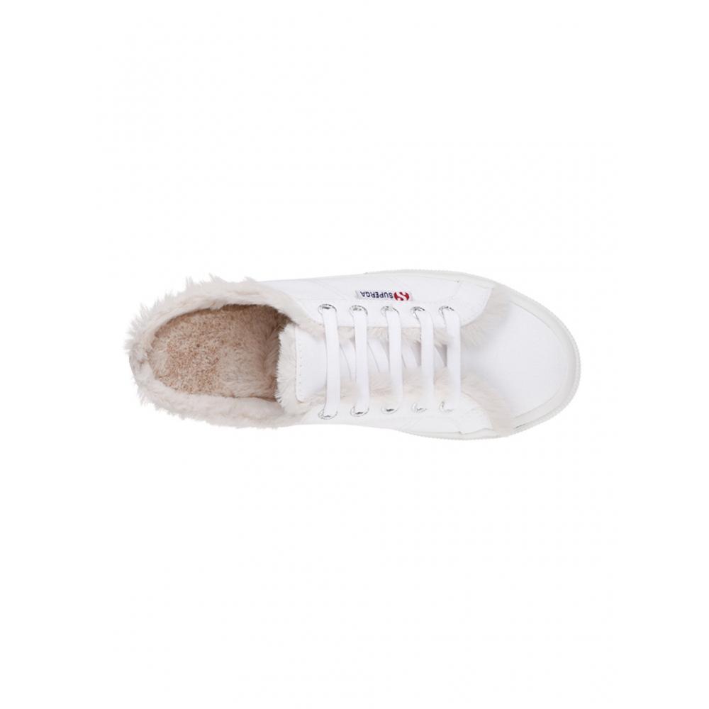 Superga 2402 Меховая шуба Мюль Белая S00gzm0900