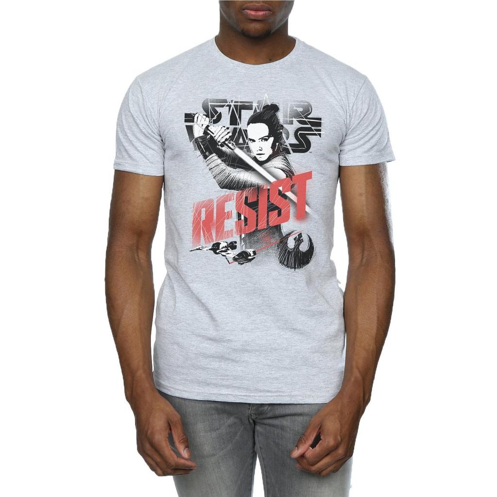 Star Wars Mens The Last Jedi Rey Resist T-Shirt