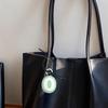 Hand-sewn Number PU Leather Keychain Bag Charm Leather Key Ring  Girls Couple Girlfriends