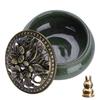 Mini Round Incense Burner with Lid, 10cm Outer Diameter, Includes Flame-Retardant Cotton and Incense Holder, Easy to Clean, Desktop Incense Burner