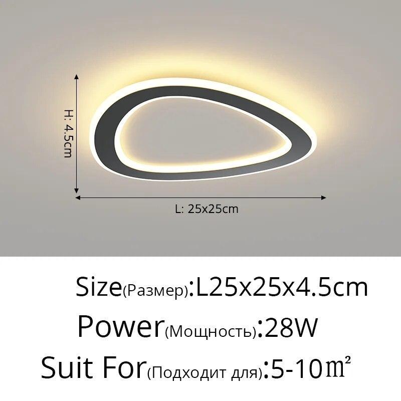 Simple Round Aisle Lamp Ceiling LED Lamp Dia 25cm Mounted Creative Kitchen Ceiling Lights Square Ceiling Lamp For Home Indoor