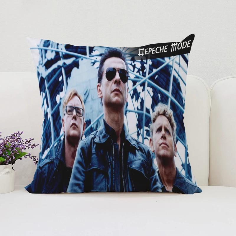 Reversible Printed Pillow Cover DDepeche MMode Fan Gift Home Sofa Decorative Cushion Cover Chair Lumbar Cushion x