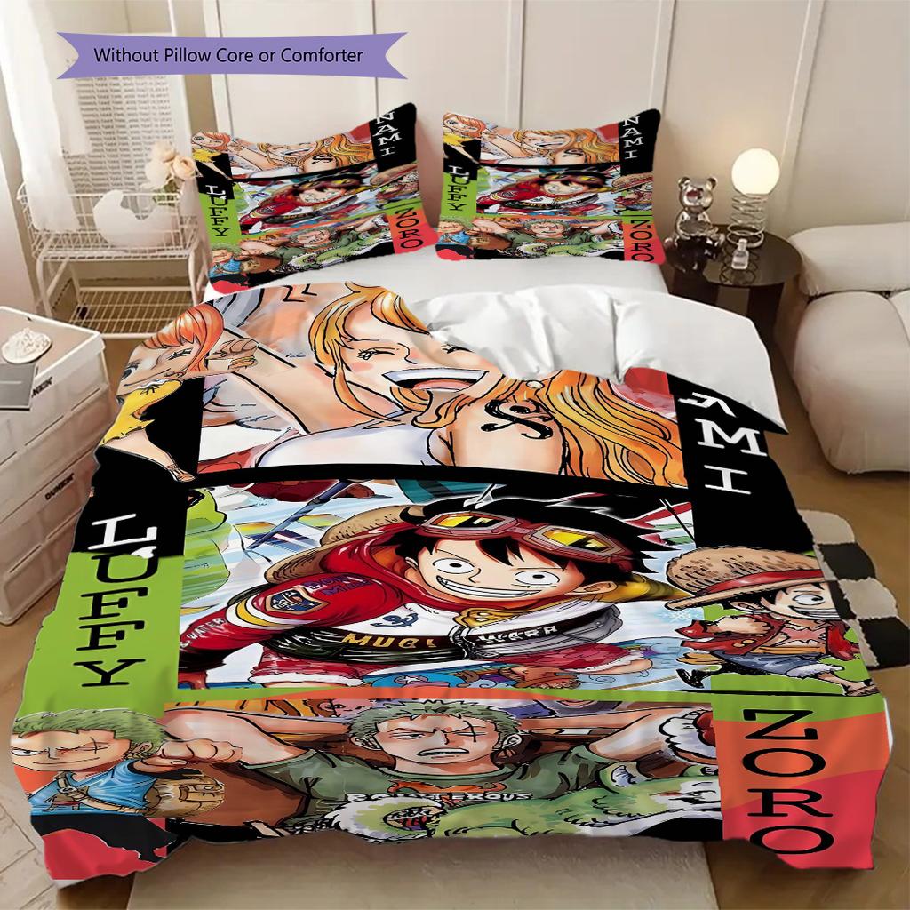 One Piece Anime Soft and Comfortable Duvet Cover, Children's Bedding Set Gift, Various Sizes Available LXR151