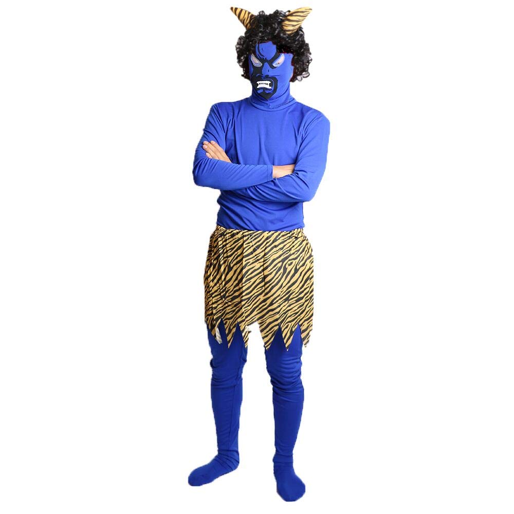 MAKE CHEERFUL Setsubun Oni Costume Cosplay (Blue, M)