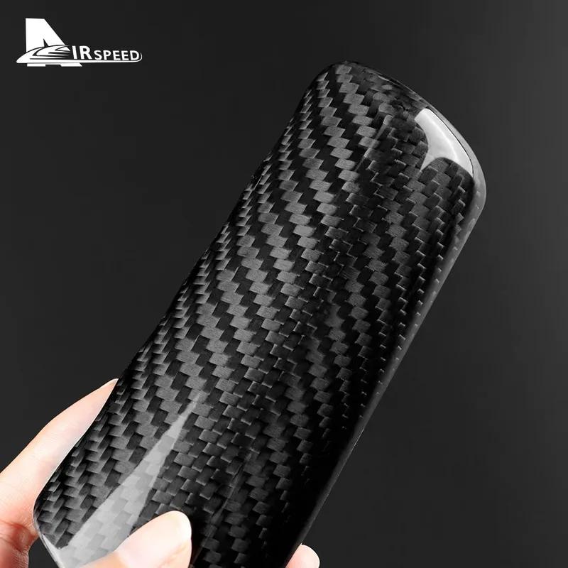 Real Hard Carbon Fiber Car Handbrake Cover For Abarth 595 695 2012-2014 2015 2016 2017 2018 Accessories