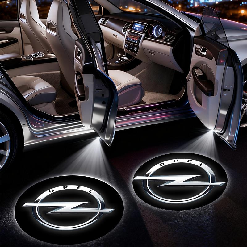 2Pcs/SETLED HD Car Welcome Light No to drill Design Fit For Opel Vauxhall Corsa Astra Mokka Frontera Grandland Combo Zafira Life