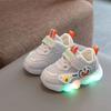 Spring and Autumn Baby Toddler Shoes Infant Children's Shoes Light Up White Shoes Baby Sports Shoes