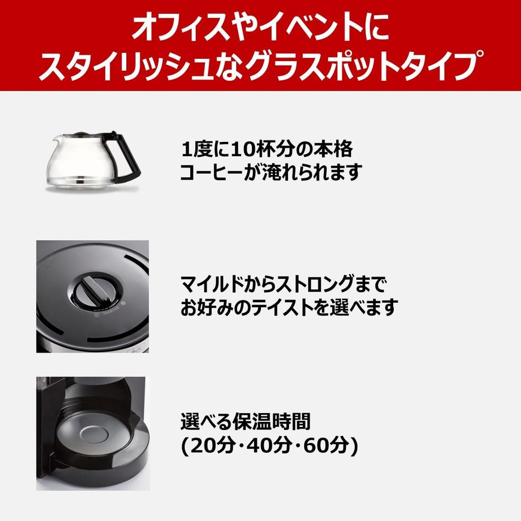 Кофеварка Melitta с фильтром из бумаги Look Selection, черная, 10 чашек MKM-1084