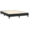 Lit avec matelas - Maison Exclusive - 140x190 cm - Velours Noir - Tête de lit réglable