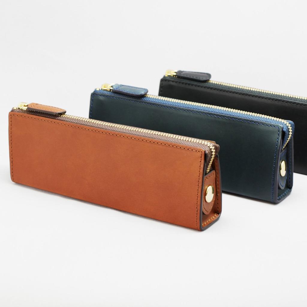 Пенал на молнии L Rio итальянская кожа красный Slip-on IOL-3501