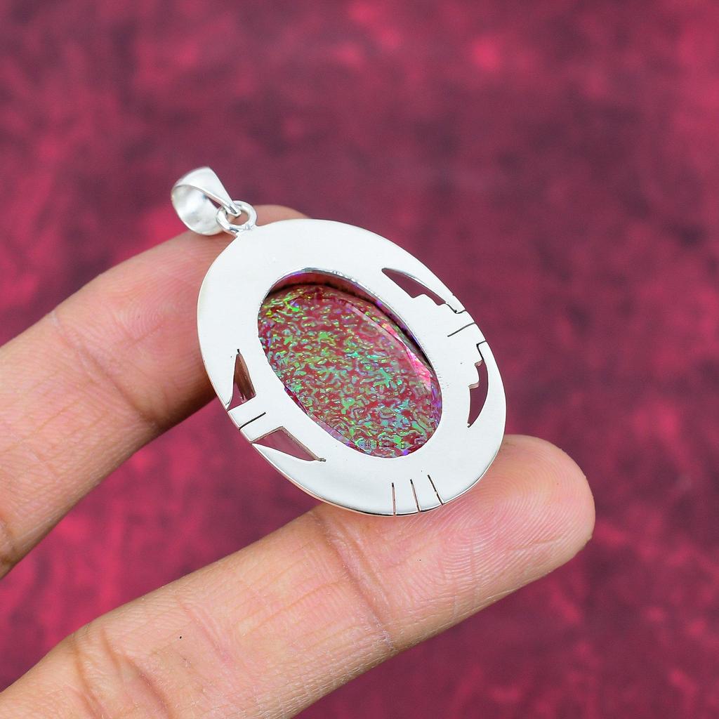 Зеленый австралийский двойной опал 925 цельный серебряный кулон, ювелирные изделия с подвеской из драгоценного камня ручной работы, подарки для жены, абсолютно новый кулон