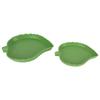 Reptile Food Water Bowl Shallow Burrs Free Leaf Shape Plastic Reptile Dish for Tortoise Lizard Snake