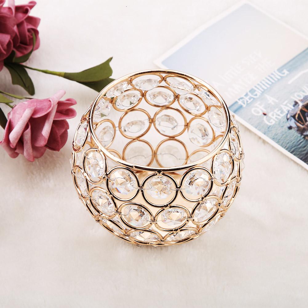 Подсвечник Серебряный для votive и чайных свечей для свадьбы, Рождества (золотой)