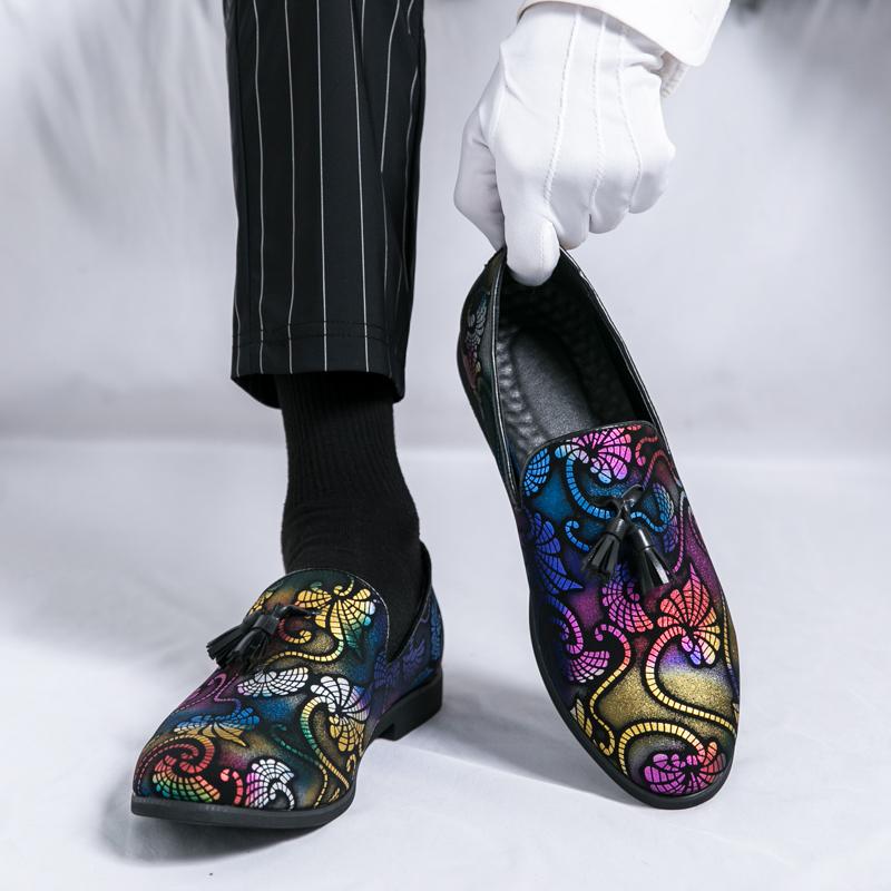 New Tassel Handmade Fashion Men Loafers Oxfords Shoes Wedding Party Evening Shoes Male Free Shipping Business Formal Shoes 38-46