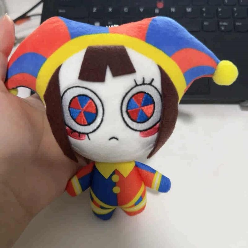 Pomni Jax Plush Doll 10cm Q Version Soft Stuffed Doll Anime Periphery Cartoon Toy Gift For Adult Anime Fans Collection