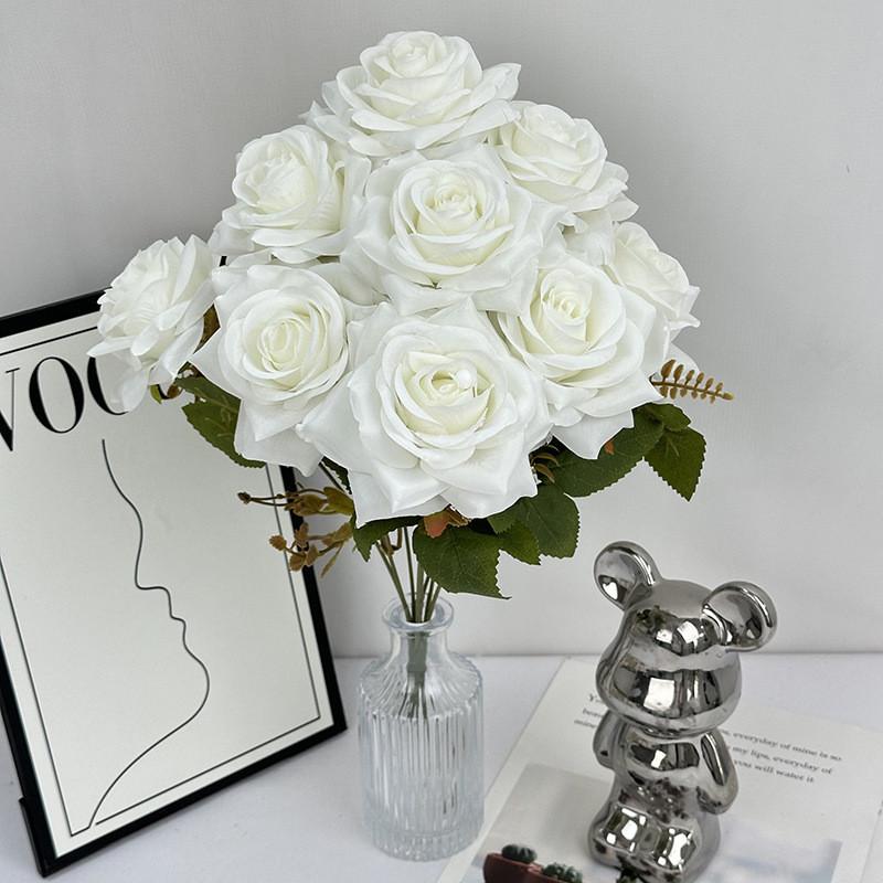 Handmade Faux Rose Flower Decor With Silk Material For Home And Event Styling