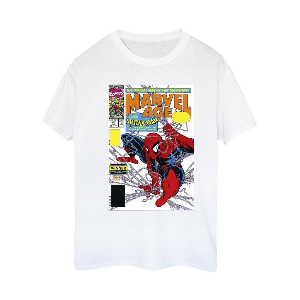 Marvel Womens/Ladies Spider-Man Marvel Age Comic Cover Cotton Boyfriend T-Shirt