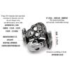 Men's Personality Ring Titanium Steel Skull Ring Punk Ring Men's Accessories