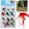 12 шт. нахлыстовой рыболовный крючок, имитирующий пчелиных мух, наживку для насекомых, искусственные приманки, перо, джиг для ловли карпа