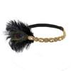Rhinestone Vintage Hairband Cocktail Party Women Hairband Feather Flapper Headband  Festival