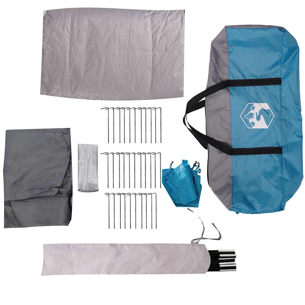 Tunnel Family Tent for 16 Persons Blue Waterproof