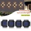 LED Solar Wall Lamp Waterproof Solar Light Up And Down Luminous Lighting For Outdoor Garden Fence Stairs Decoration Solar Lamp