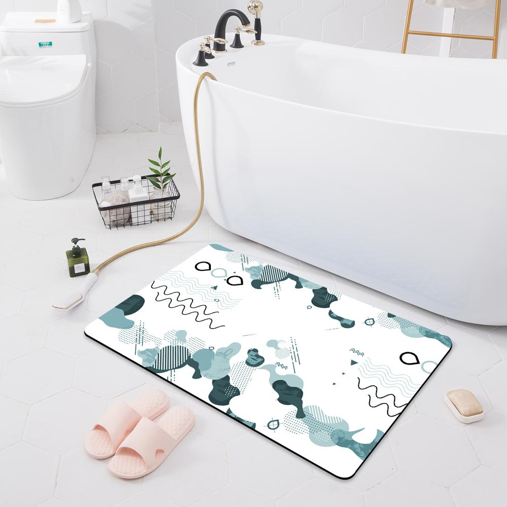 Bathroom Anti-slip Absorbent Mat Door Mat Toilet Shower Rug Household Bathroom Bedroom Floor Kitchen Rug