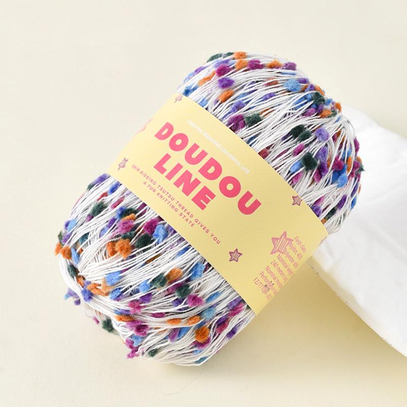 50 г/рулон Разноцветные точки разноцветные для свитера шарфа своими руками ручная вязка мягкая и удобная мохеровая пряжа радужная нить