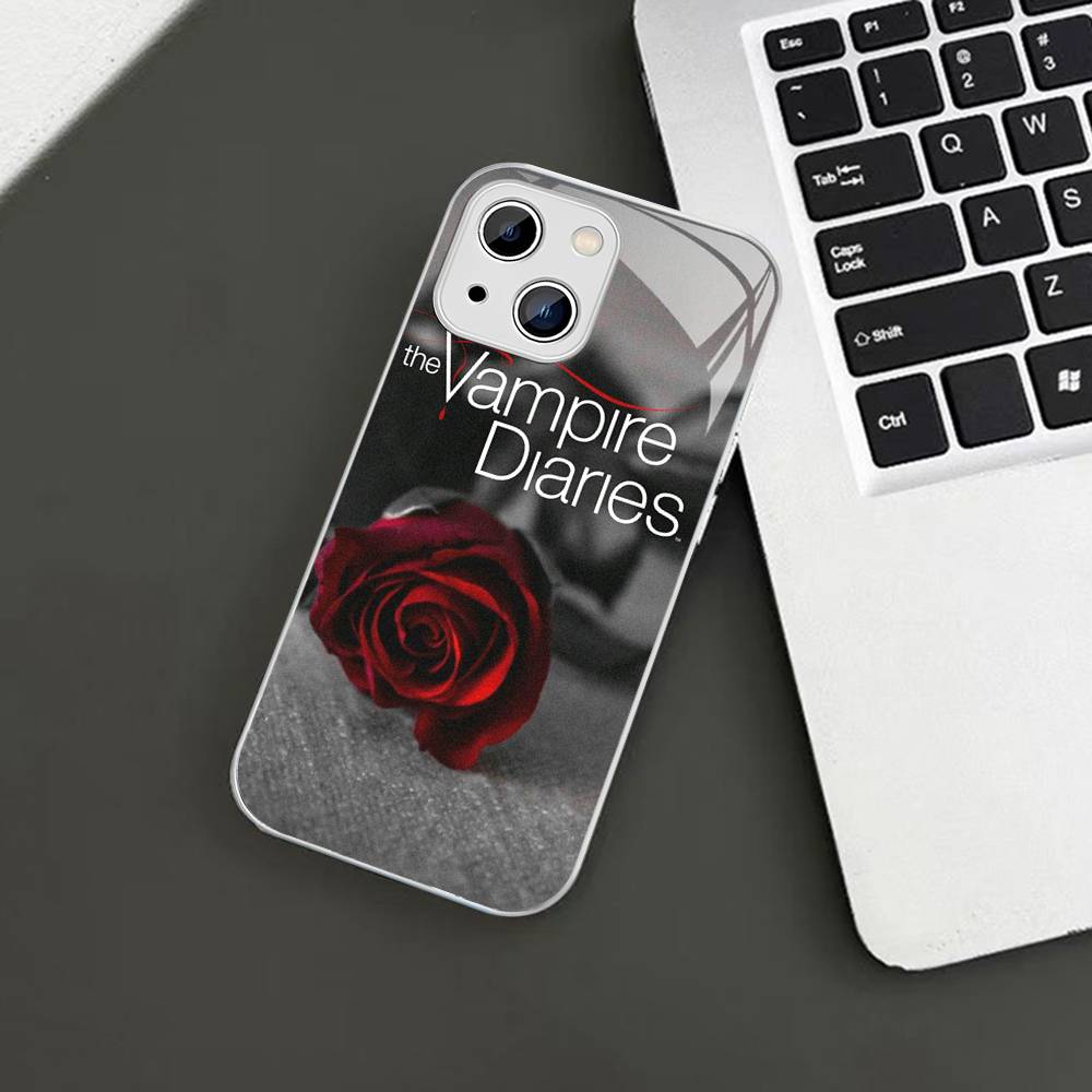 Дневники вампира ТВ Для IPhone 14 13 12 Mini 11 Pro XS Max X XR 14 Plus Закаленное стекло Чехол