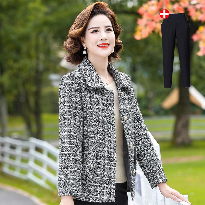 Модная короткая куртка мамы 2024: Весенне-осенний стиль для женщин среднего и пожилого возраста