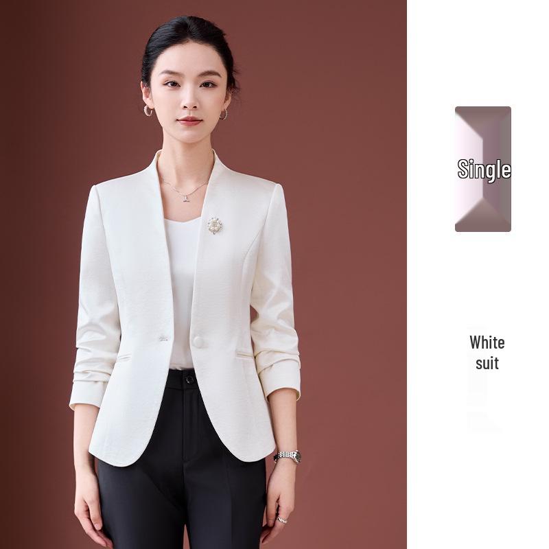 2025 Осень Формальный блейзер для белых воротничков для работы и преподавания
