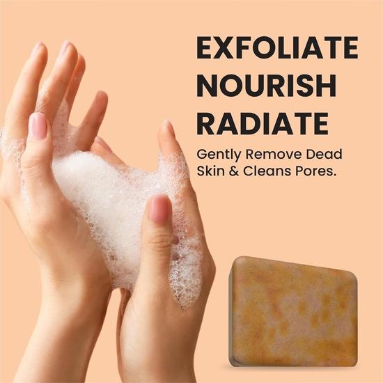 Мыло для нашего дома Мыло с сандалом и шафраном для ванны (100 г Упаковка из 4 штук) | Без парабенов| Осветление кожи для мужчин и женщин