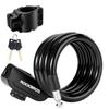 ROCKBROS Bicycle 13mm 1100mm for Road Available In Two Colors Lock, Anti-Theft, Cut-Resistant, Approx. Cross-Section Diameter, Approx. Long, Keyed,
