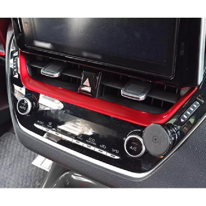 For Toyota Corolla Cross -2025 Dashboard center Air Vent Trim Bright red Kit