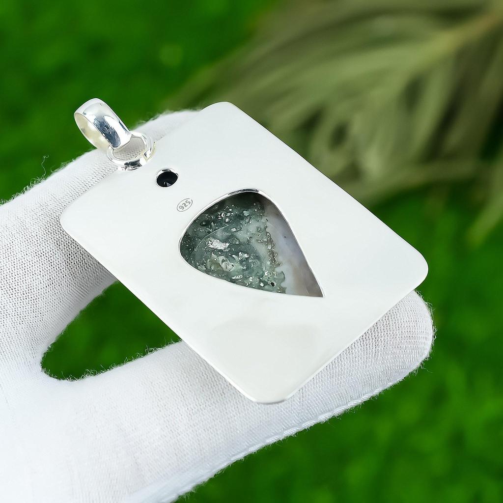 Подвеска из натурального океанического яшмового камня, ювелирное изделие из стерлингового серебра 925 пробы для девочек