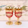 Metal Wine Glasses Retro Wine Cup Goblet Vintage European Style Champagne Cocktail Glasses Bar Home Decor Drinkware