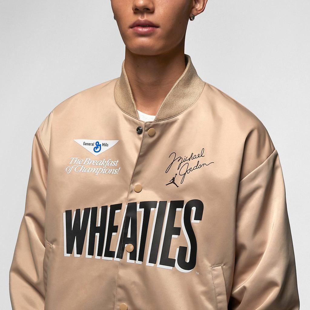 Jordan Мужская куртка на молнии с принтом Flight MVP Верхняя одежда Desert-Yellow DV7579-277