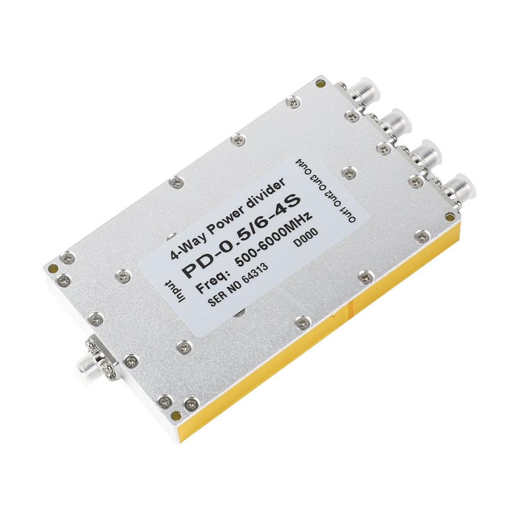 4-полосный делитель мощности SMA, от 500 до 6000 МГц, малая вносимая потеря, микрополосковый делитель мощности SMA с высоким коэффициентом усиления
