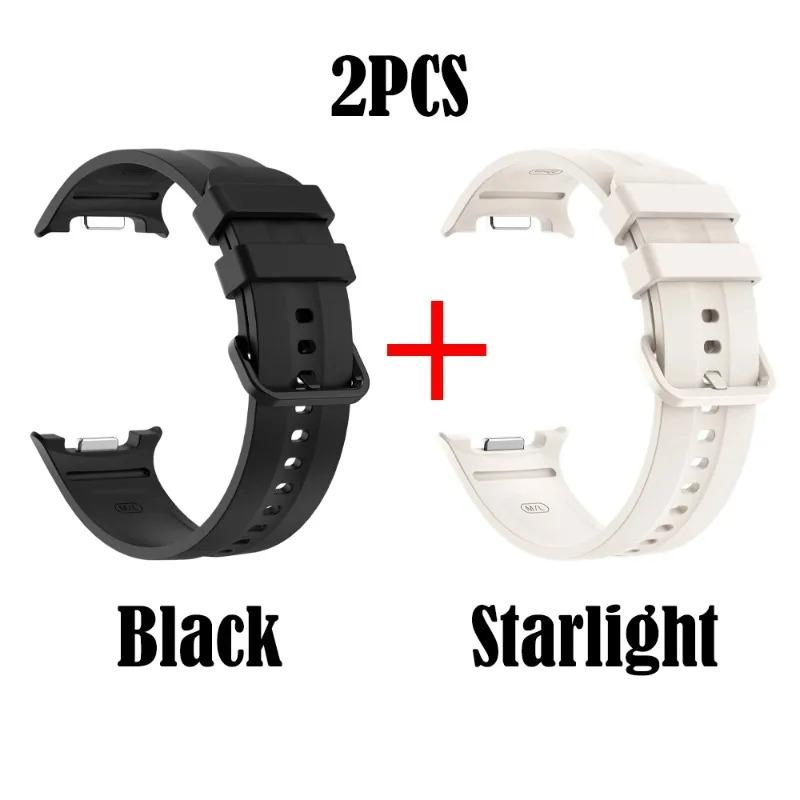2 шт. Оригинальный силиконовый ремешок для Samsung Galaxy Watch 9 Ремешок для часов Водонепроницаемый сменный ремешок для Samsung Galaxy Watch 9/8 Ремешок
