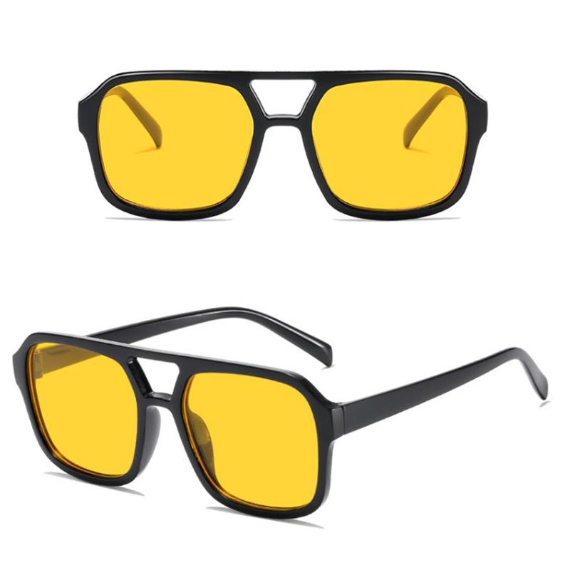 Vintage Square Sunglasses Woman Retro Brand Mirror Sun Glasses Female Black Yellow Fashion Candy Colors
