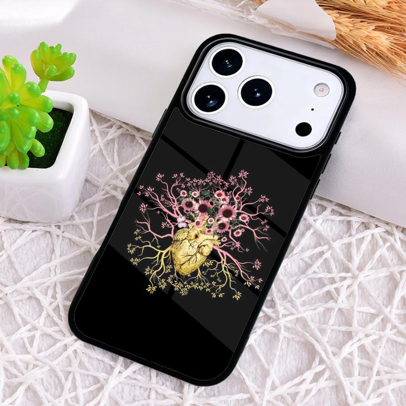 Чехол для телефона с анатомией человеческого сердца для iPhone 17 Air 16 15 11 12 14 13 Pro Max Ударопрочный чехол
