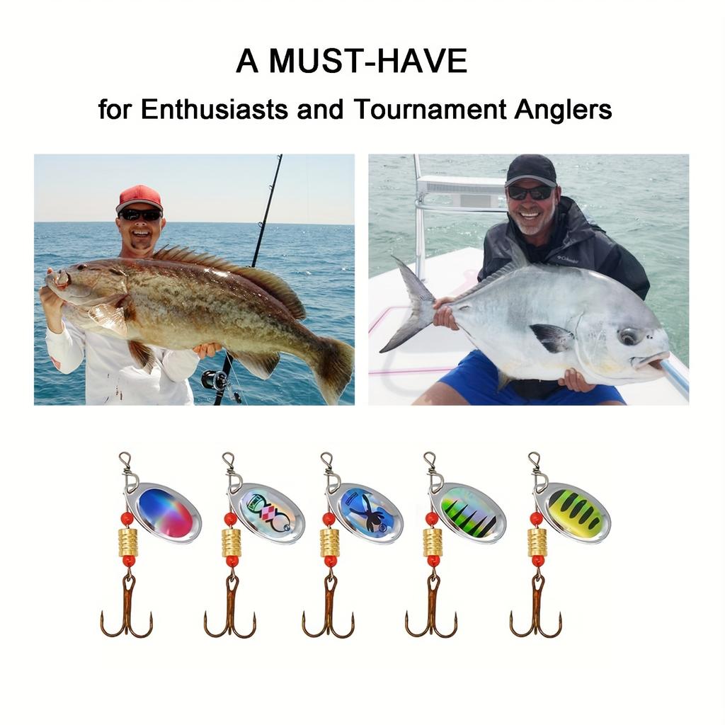 10pcs/Set Hard Bait Metal Spinner Baits Kit Fishing Lures Spinnerbait for Bass Trout Salmon with Tackle Boxes Lure