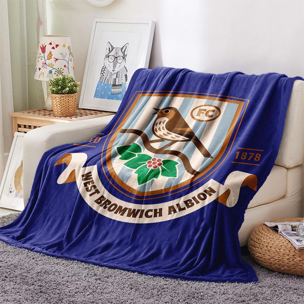 West Bromwich Albion F.C Flannel Blanket, High quality Comfortable for All Seasons, Home Decor, Warmth and Comfort