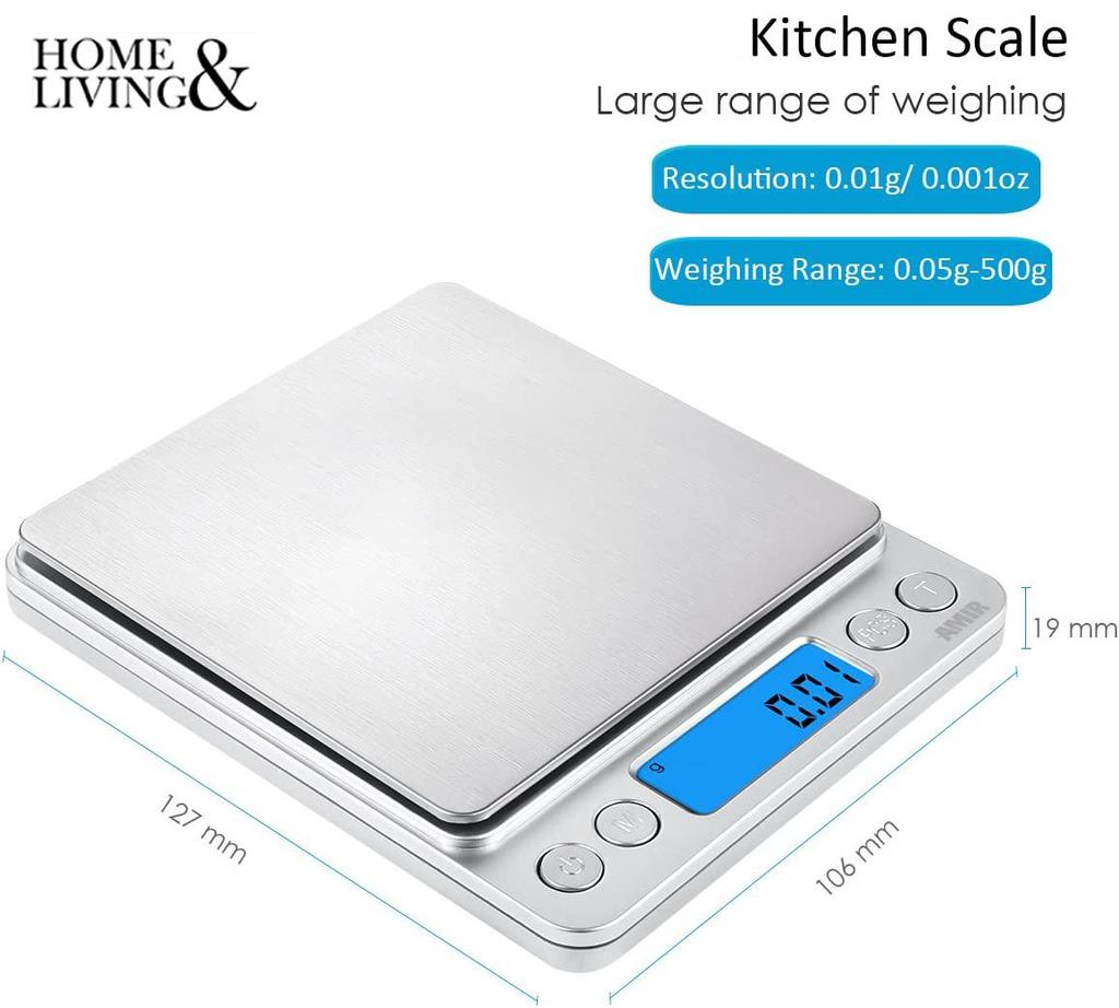 Digital Food Scale Weight Food Kitchen Scale for Cooking Baking Stainless