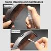 Dandruff Comb Self-Cleaning Hollow Tooth Scalp Massage Grease Particle Dirt Removal Itching Reduction Scalp Care Comb with Skin Scraping Handle