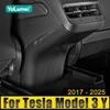 Для Tesla Model 3 Y 2017-2020 2021 2022 2023 2024 2025 ABS Автомобильный задний кондиционер вентиляционный выход крышка противоударная наклейка