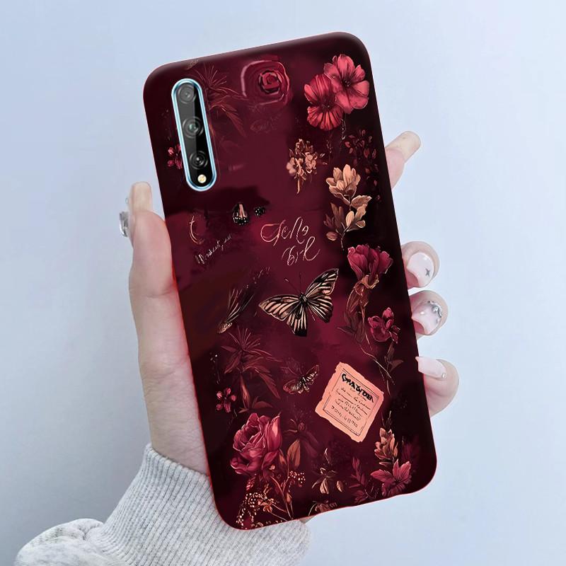 Чехол для телефона Huawei Y8p Дизайн 'Девочка с цветами' Мягкий силикон ТПУ Задняя крышка для Huawei P Smart S Y 8p HuaweiY8p AQM-LX1 Чехлы